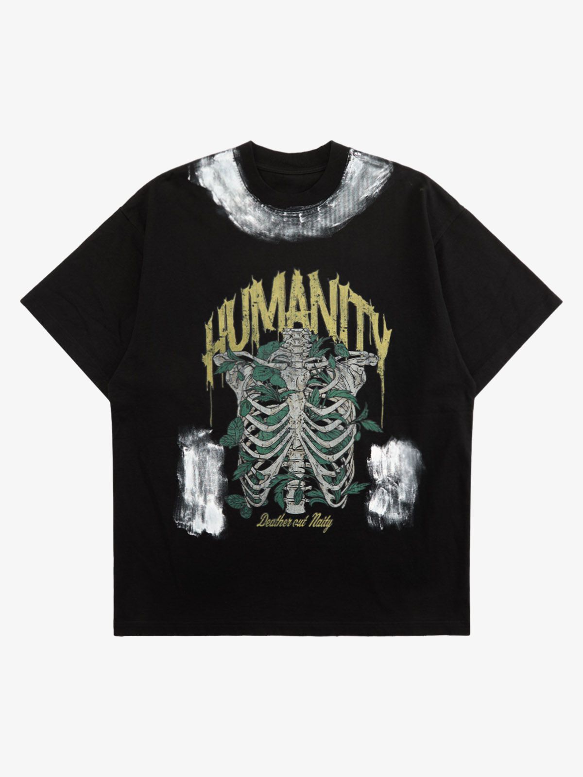 Retro Washed Graffiti Skull T-shirt 