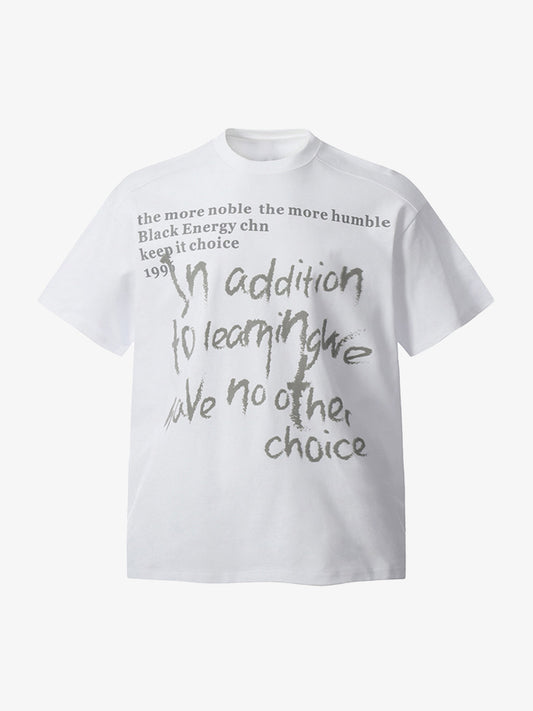 Fun Phantom Letter Print T-shirt 