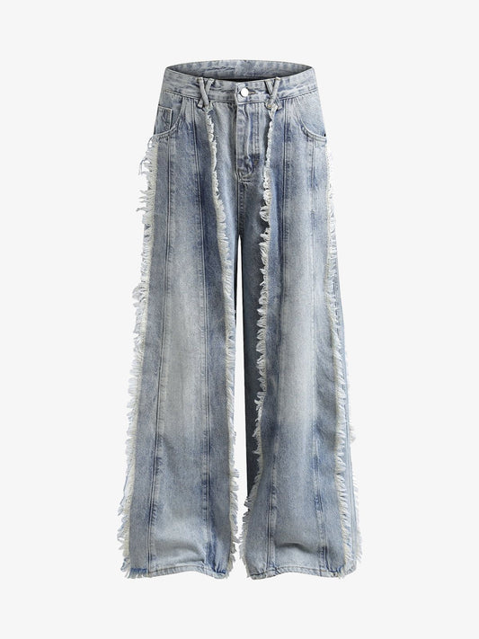 Distressed Frayed Edges Baggy Jeans 