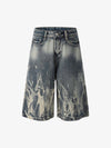 Retro Spray Monkey Washed Baggy Jorts 