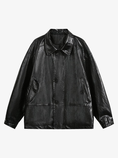 Retro Motorcycle PU Leather Jacket 
