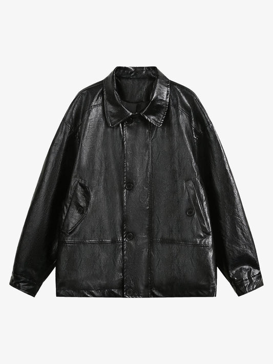 Retro Motorcycle PU Leather Jacket 