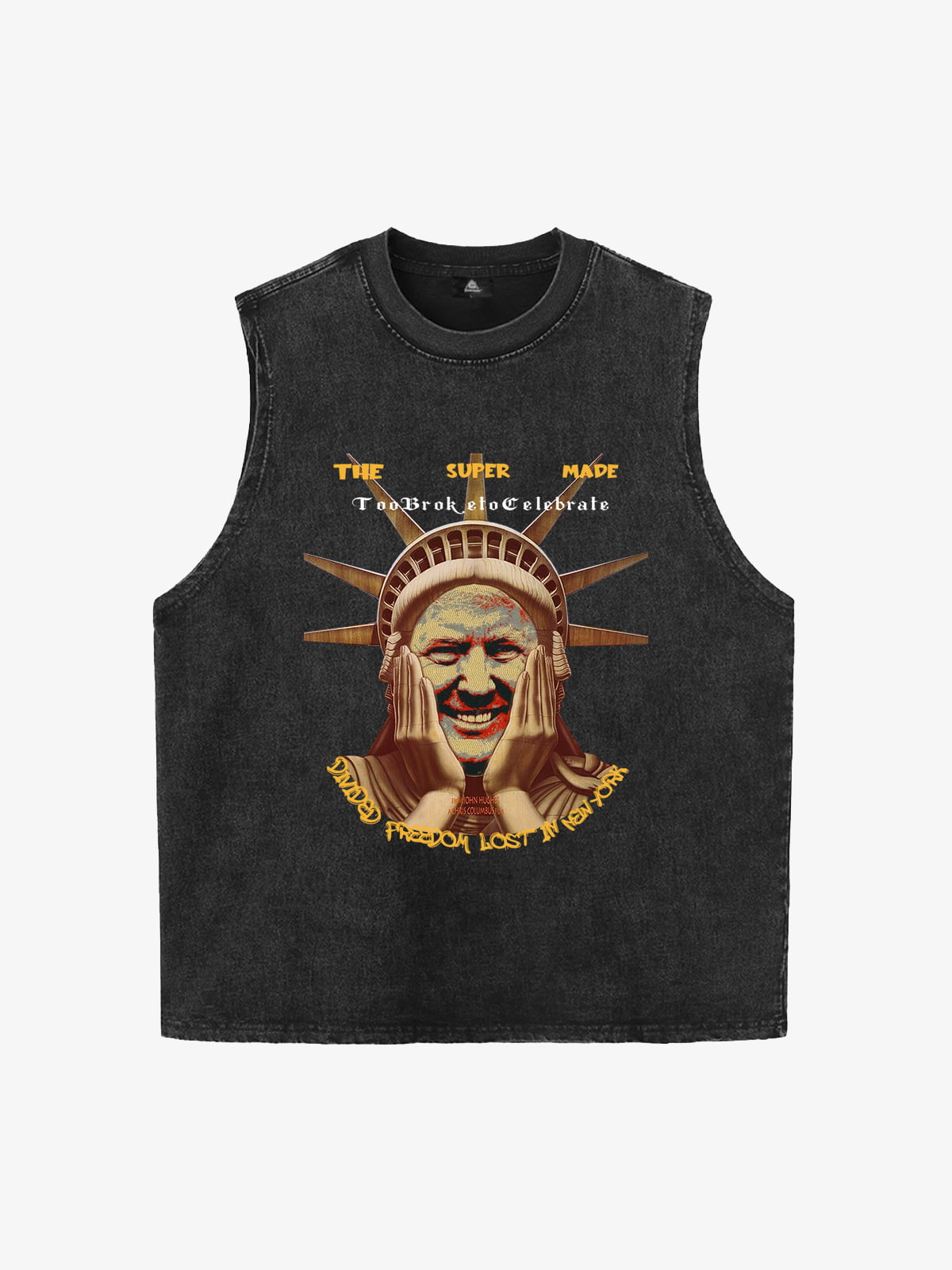 Original Fun Graffiti Print Vest Unique Graphic Tank Top 