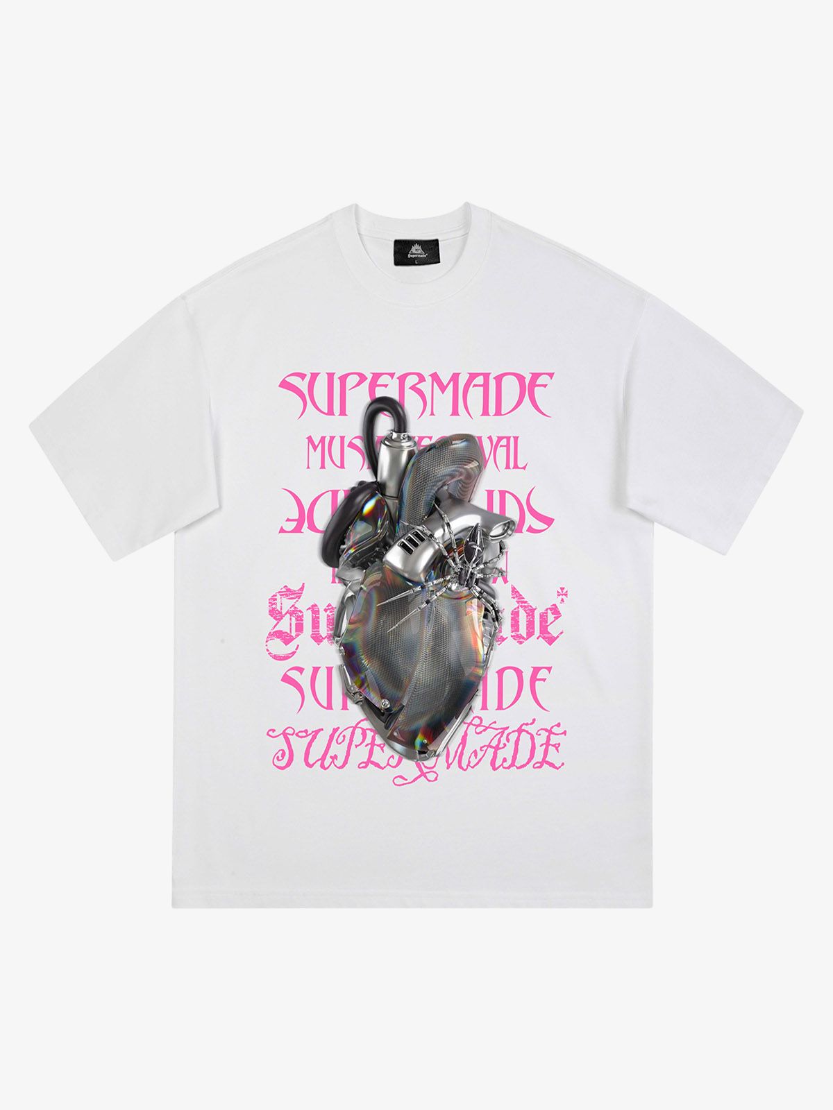 Cyberpunk Heart Graphic T-Shirt 