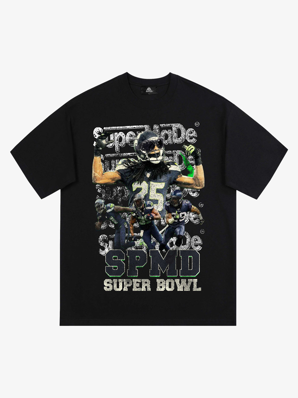 Super Bowl Football Print T-shirt - 2309 