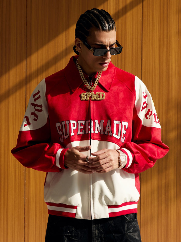 Original Contrast Color Varsity Jacket - 2349 