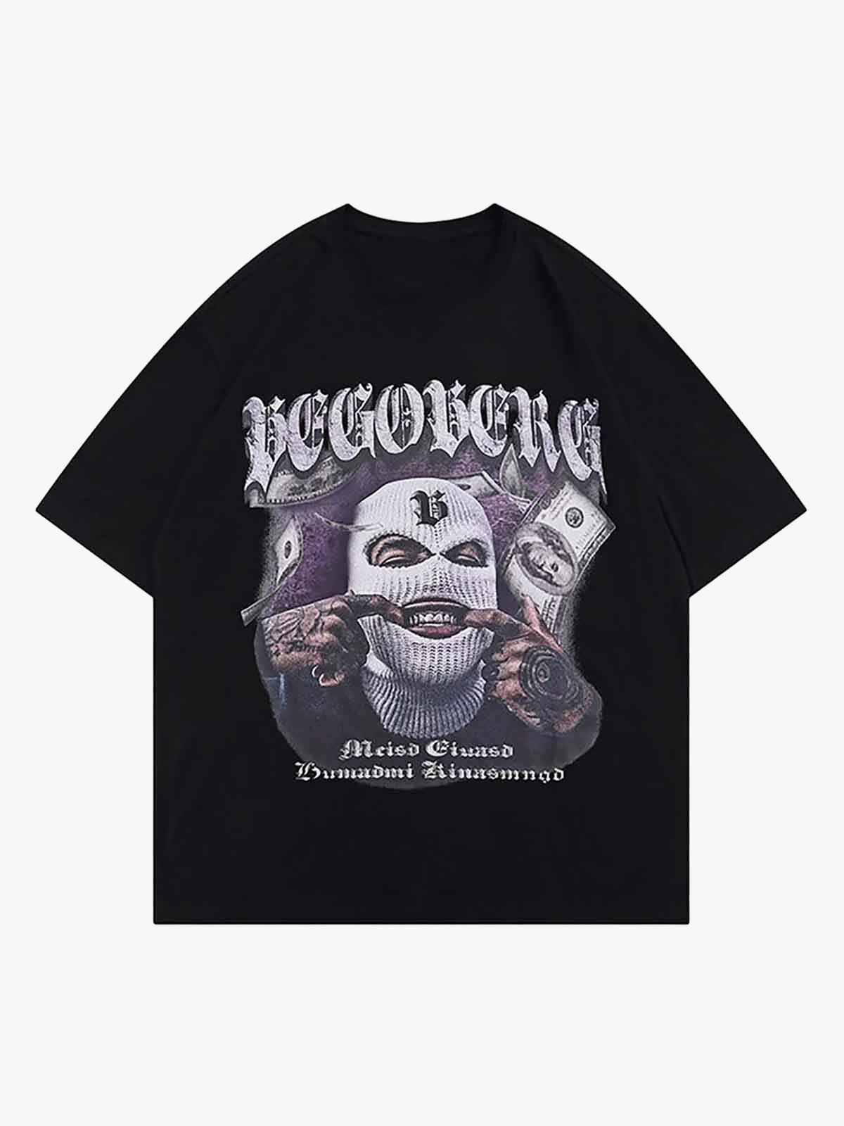 Thesupermade Masked Gangster Portrait Printed T Shirt 1533