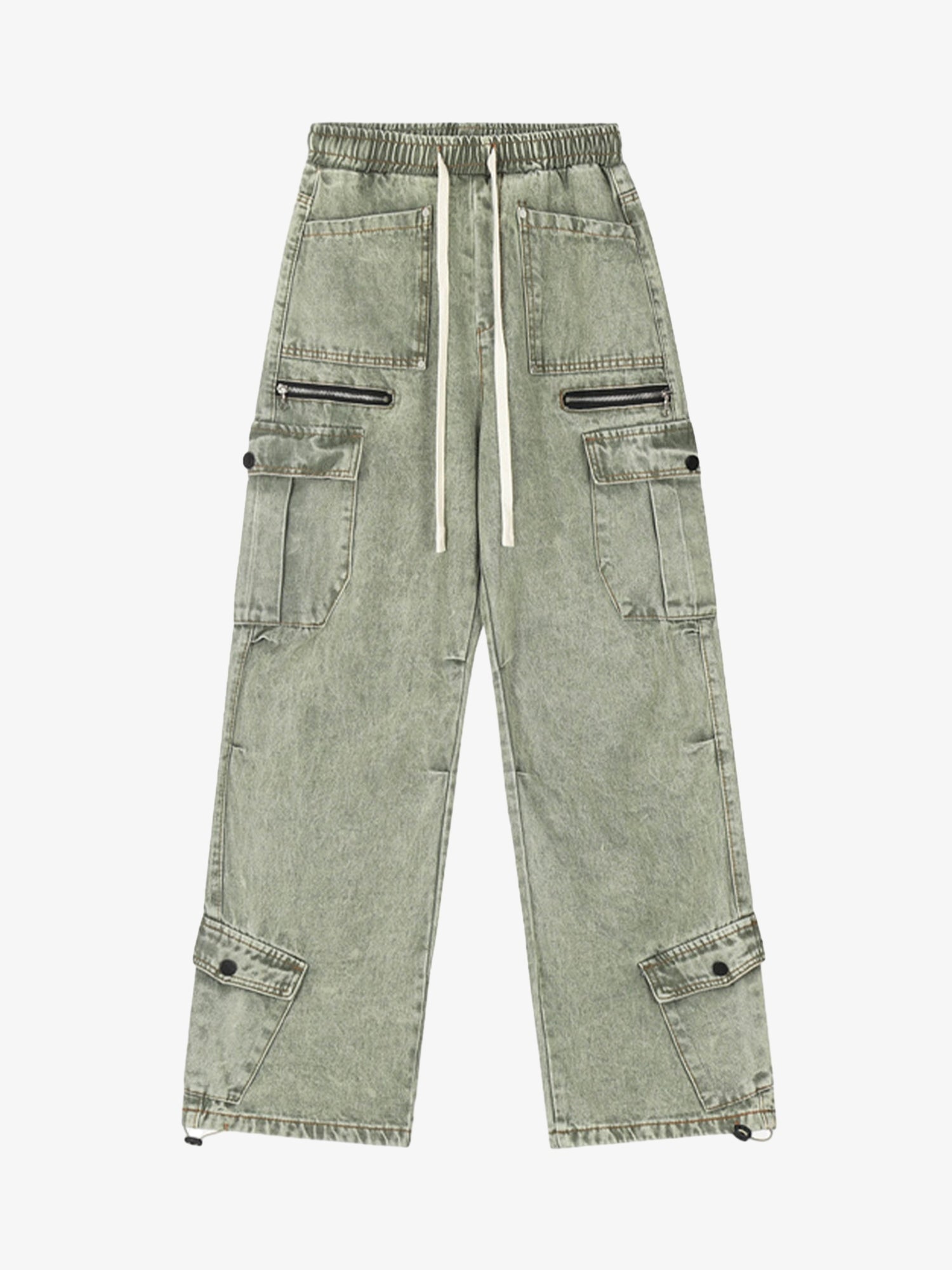 Thesupermade High Street Loose Elastic Waist Drawstring Trousers 