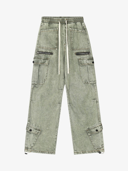 Thesupermade High Street Loose Elastic Waist Drawstring Trousers 