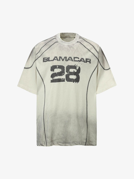 Street Dirty Dyed Gradient Motorcycle T-shirt 