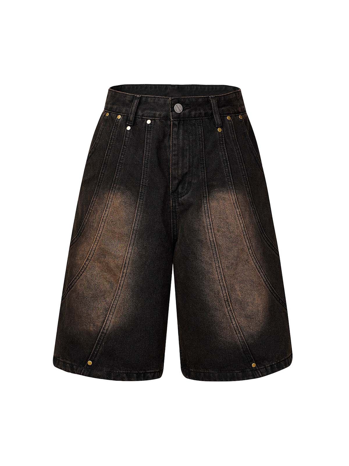 Thesupermade High Street Washed Distressed Denim Shorts 