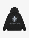 Street Cross Letters Print Hoodie 