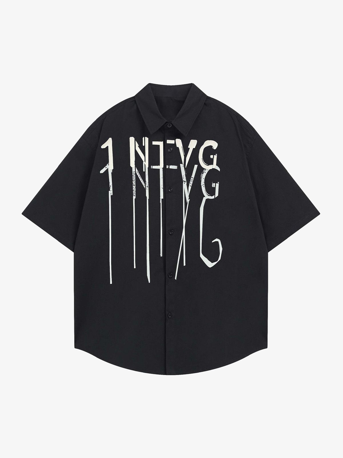 Bold Letter Graphic Short-Sleeve Shirt 