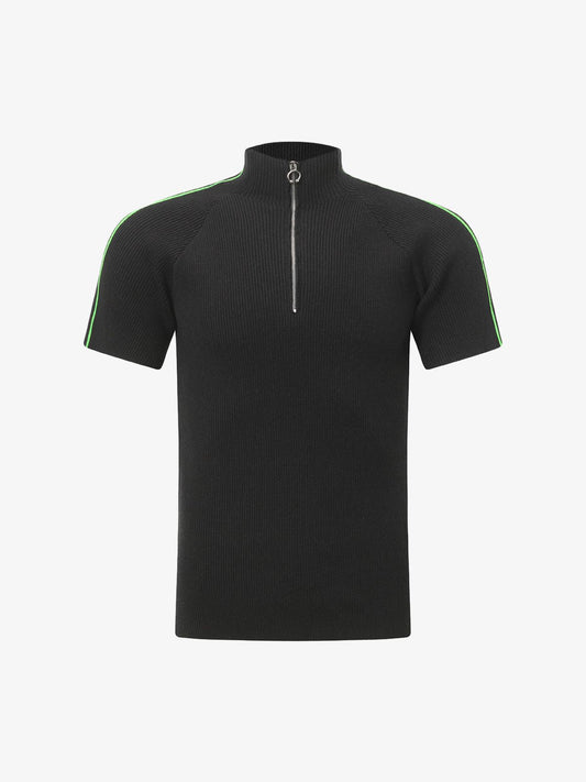 Retro Cleanfit Quarter Zip- Up T-Shirt 