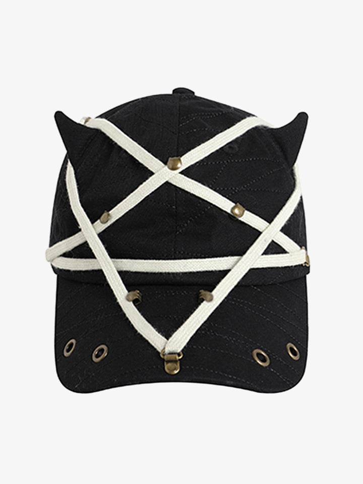 Thesupermade Star Washed Denim Baseball Cap 