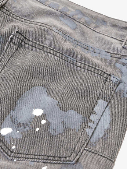 Thesupermade High Street Hip Hop Distressed Washed Jeans 