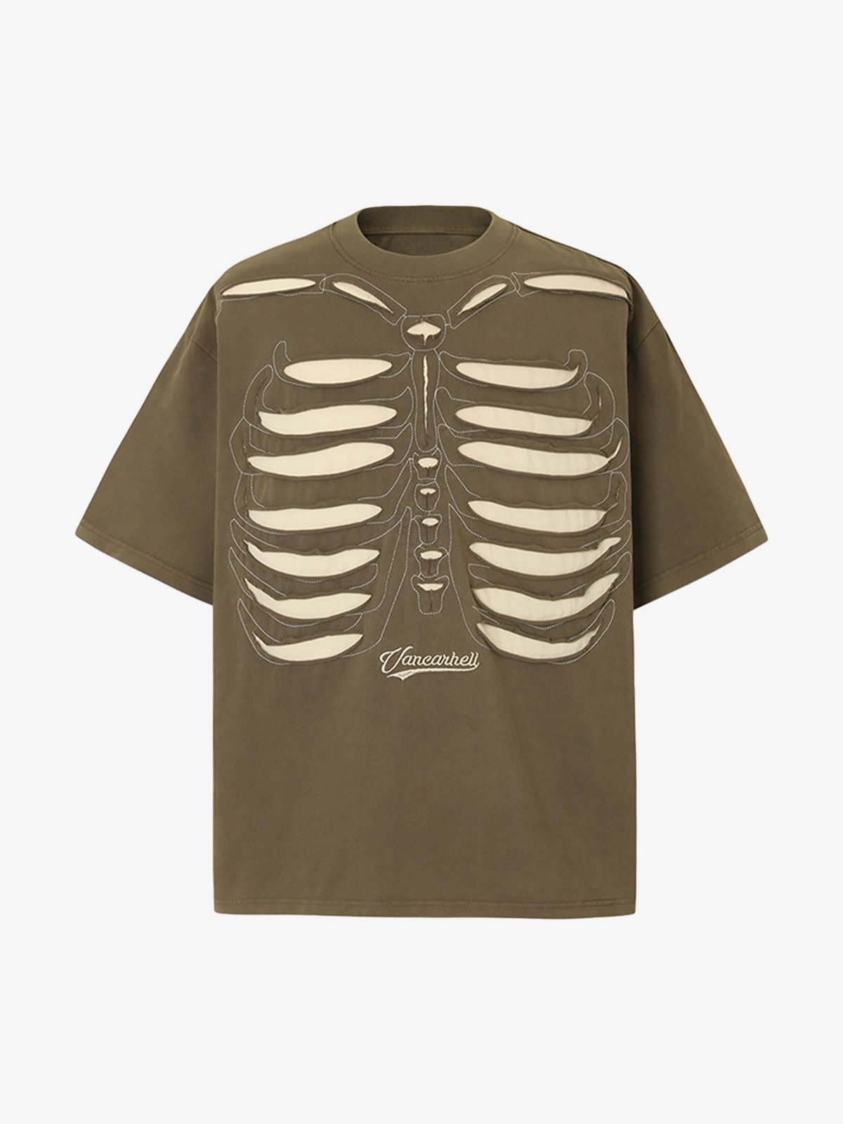 Skeleton Design Print Oversized T-Shirt 