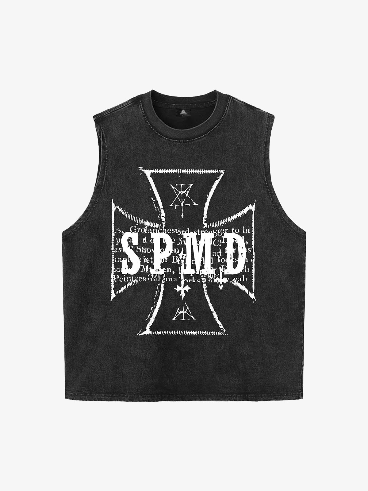Original Distressed Cross Graphic Vest 