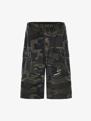 Thesupermade Retro Camouflage Workwear Baggy Jorts 