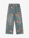 Thesupermade Floral Print Straight Jeans - 2409 