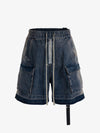 Street RO Washed Denim Cargo Jort 