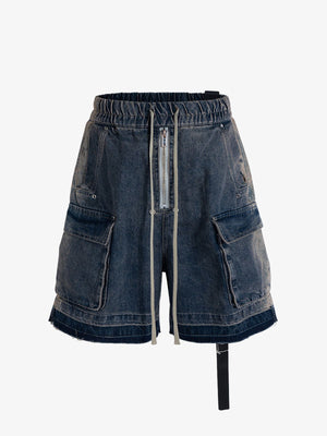 Street RO Washed Denim Cargo Jort 
