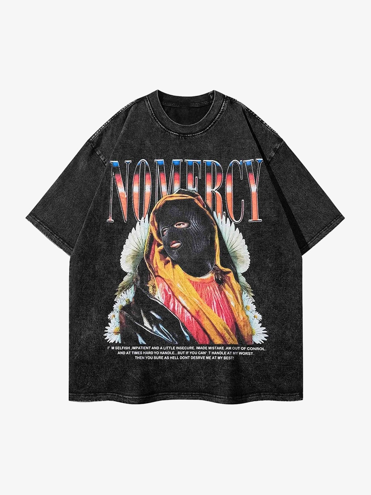 Thesupermade Hip Hop Washed Vintage Do over T shirt