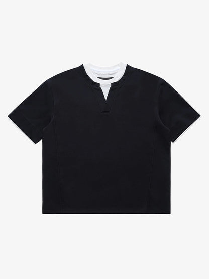 Cleanfit Faux Two-Piece Oversized T-Shirt 