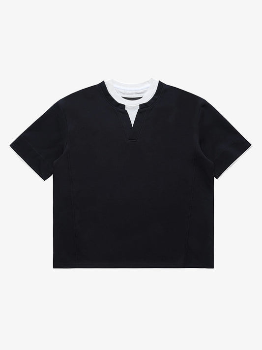 Cleanfit Faux Two-Piece Oversized T-Shirt 