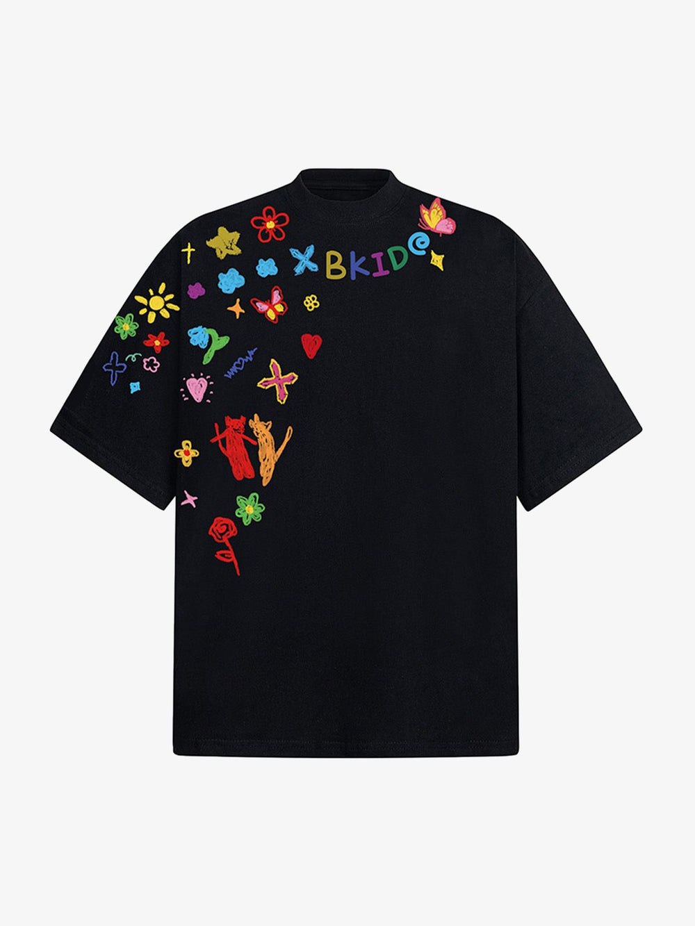 Retro Graffiti Hand-Painted T-Shirt 