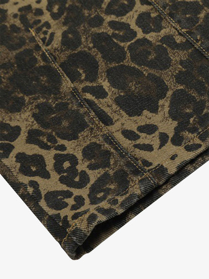 Thesupermade Leopard Print Street Style Workwear Overalls - 2020 