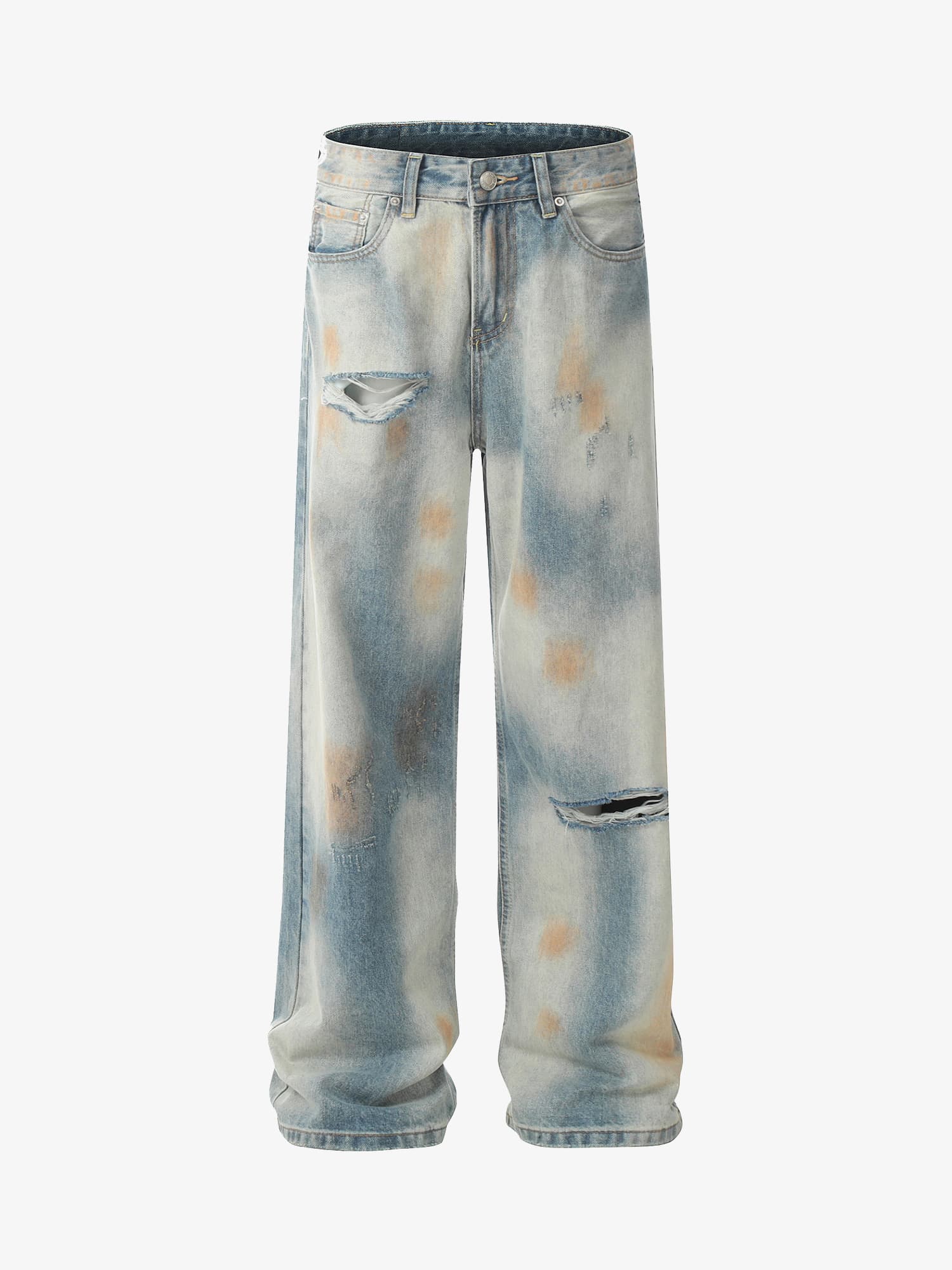 Thesupermade Distressed Street Hip-Hop Jeans 