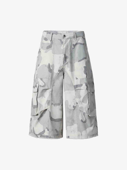 Camouflage Multi-Pocket Cargo Shorts 