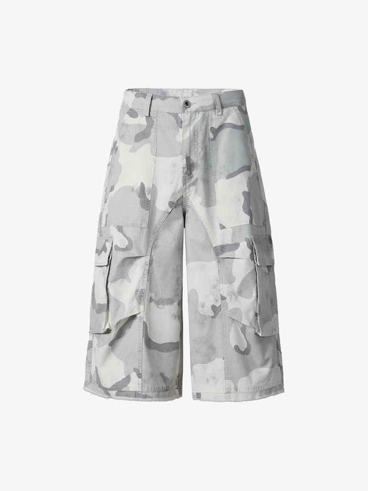 Camouflage Multi-Pocket Cargo Shorts 