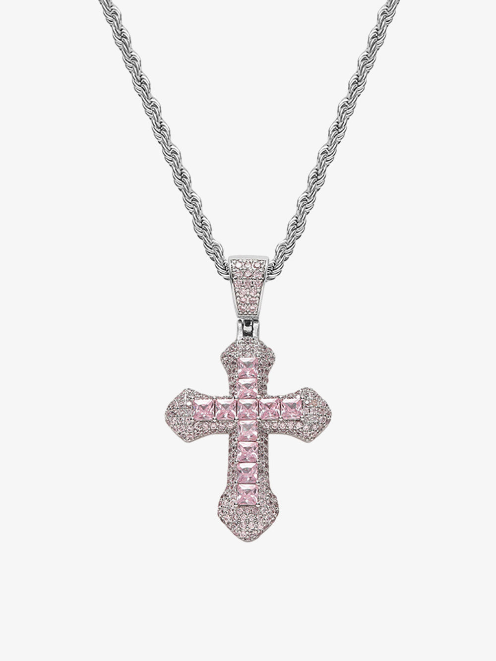 Thesupermade Corss Full Diamond Necklace-1514 