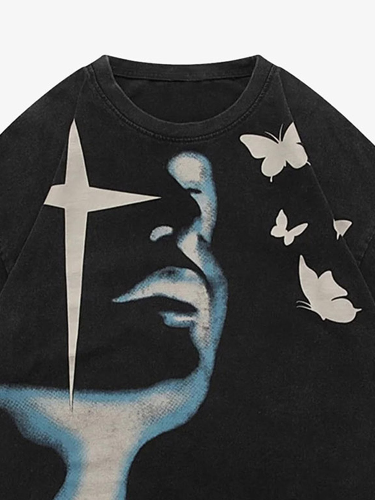 Thesupermade Abstract Portrait Print T-shirt - 1619 