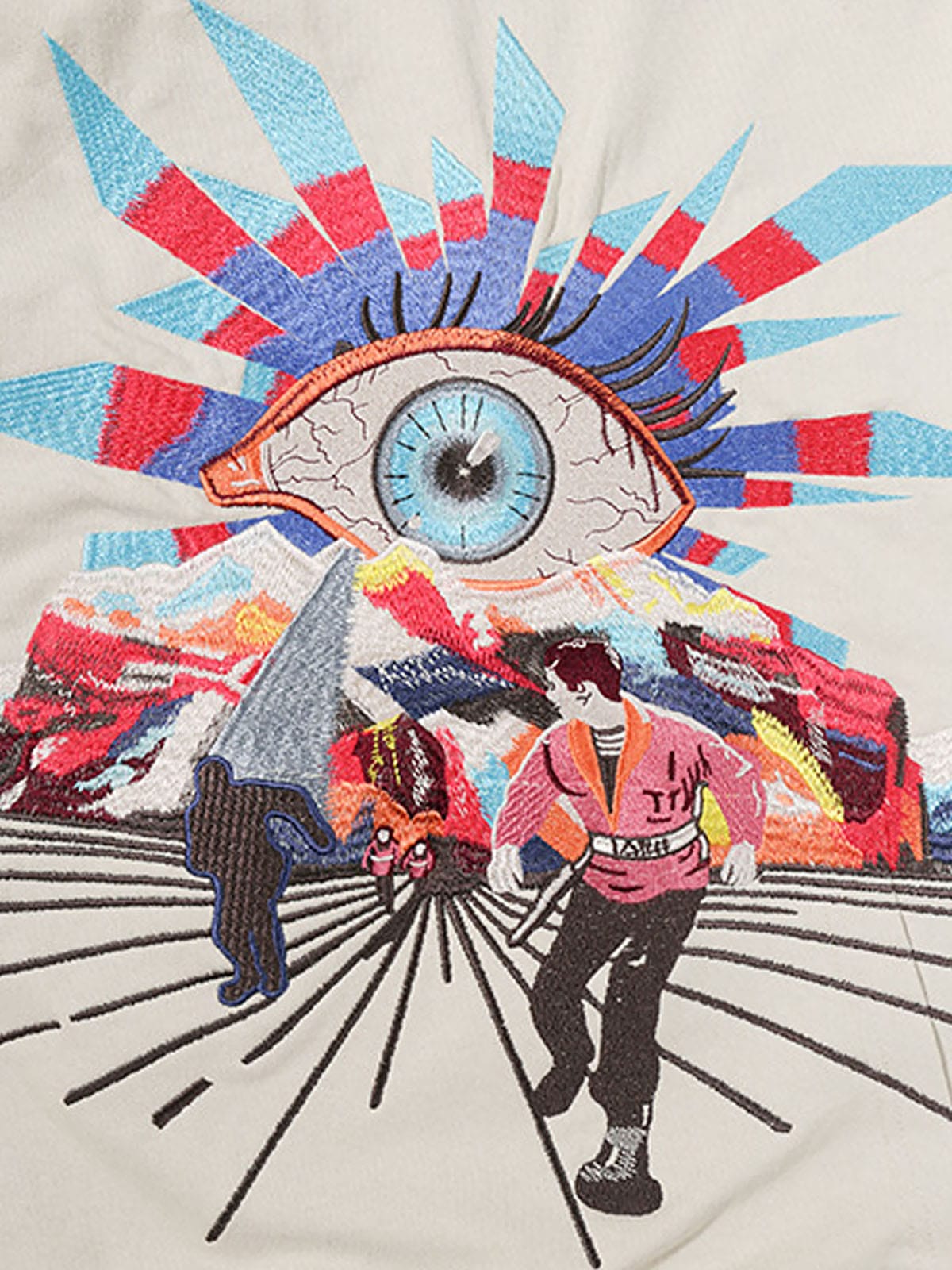 Thesupermade Evil Eye Embroidered Hoodie 