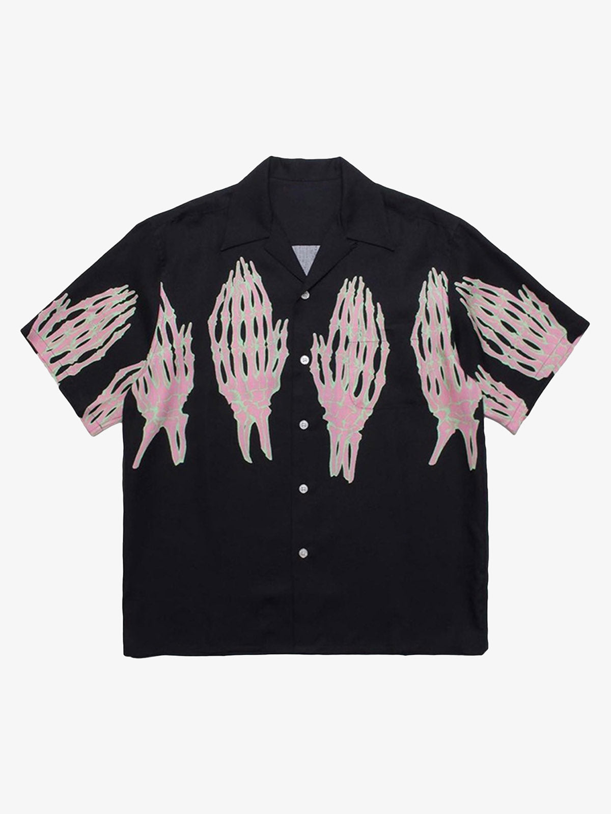 Thesupermade Ghost Hand Ghost Claw Casual Print Shirt 
