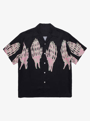 Thesupermade Ghost Hand Ghost Claw Casual Print Shirt 
