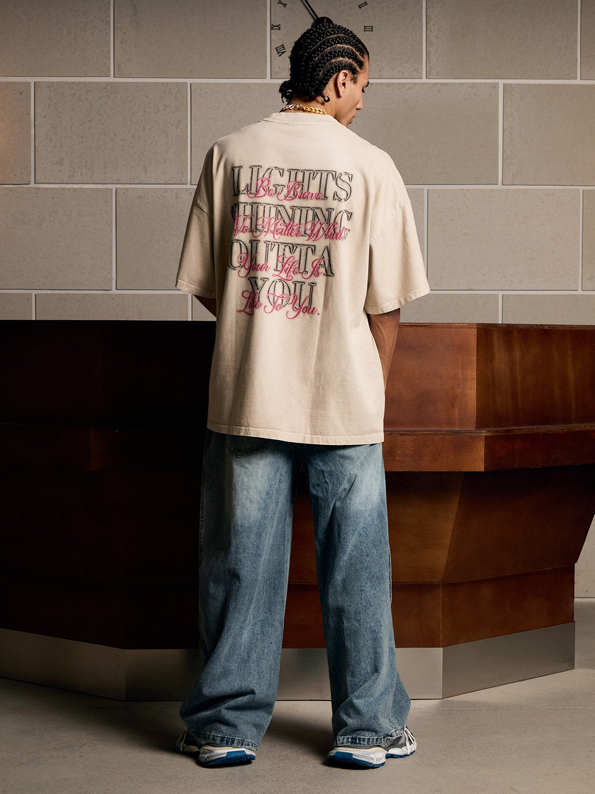 Full Diamond Tooth Pattern T-Shirt - 2258 