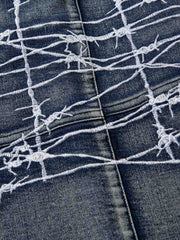 Thesupermade High Street Embroidery Hip-Hop Jeans - 2122 