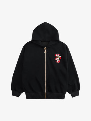 Original Embroidered Zip Up Hoodie 