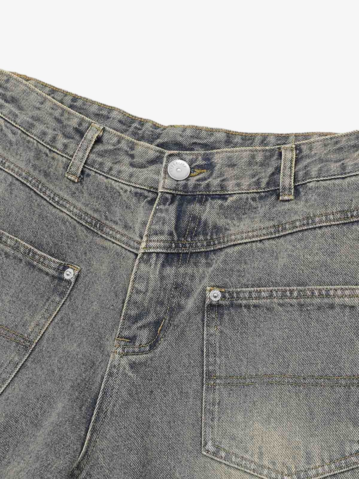 Distressed Ripped Denim Suit 