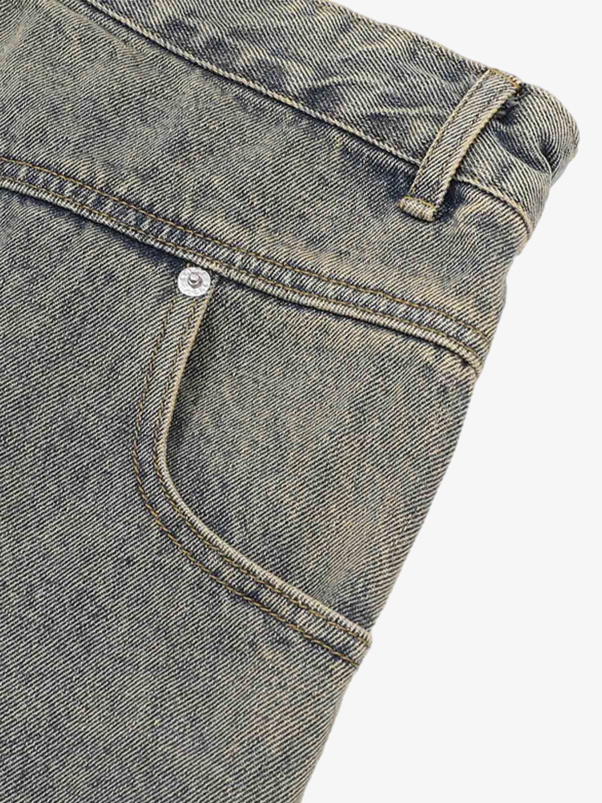 Distressed Ripped Denim Suit 