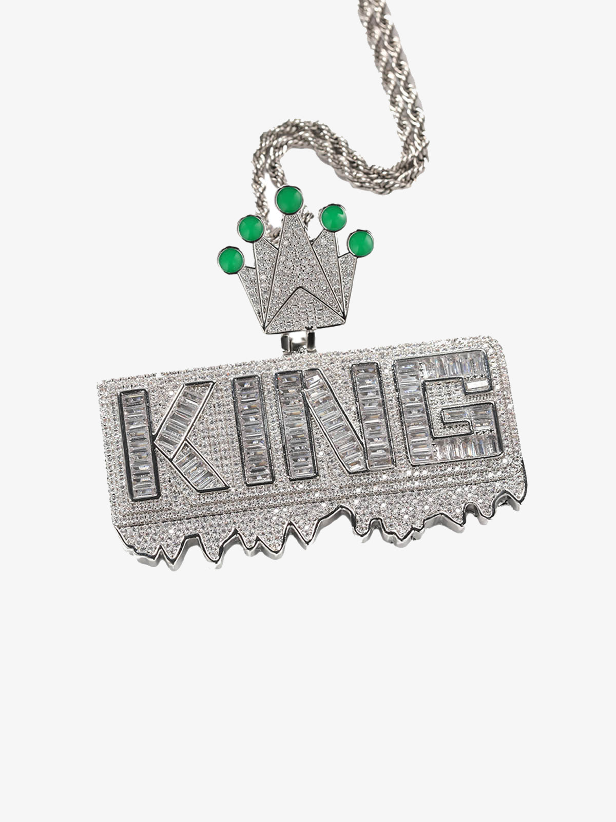 "KING" Crown Pendant Necklace 
