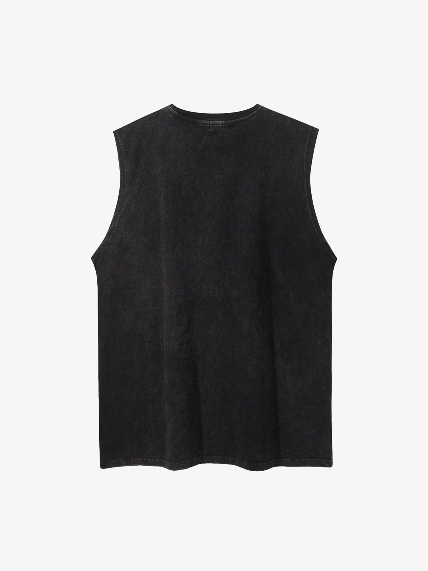 Thesupermade  Retro Distressed Character Print Street Rap Vest 