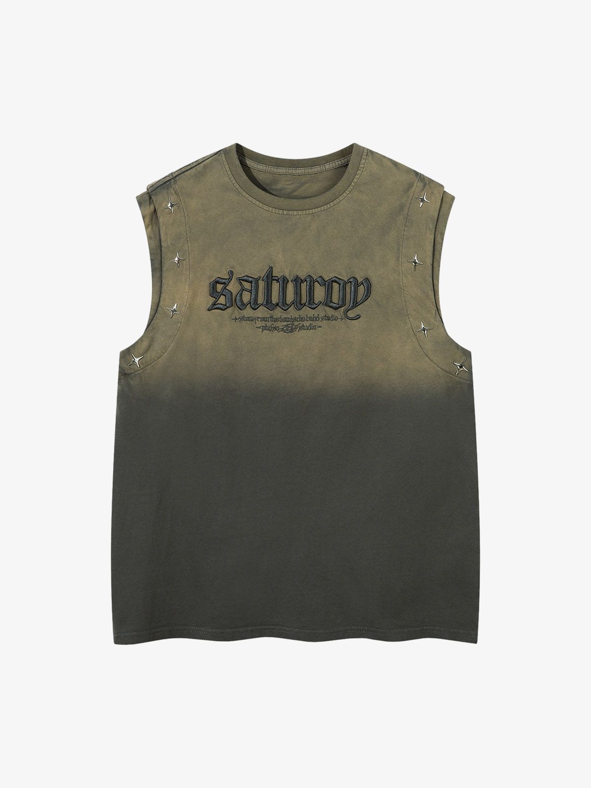 Gradient Embroidered Stars Tank Top 