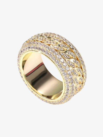 Thesupermade Full Diamond Spinnable Ring 