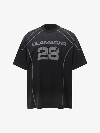 Street Dirty Dyed Gradient Motorcycle T-shirt 