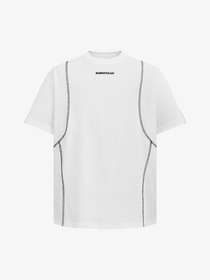 Retro Quilted Design T-shirt 